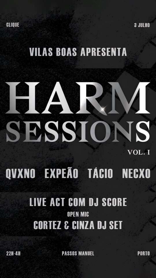 Apresentação "Harm Sessions Vol.1" no Passos Manuel, no Porto